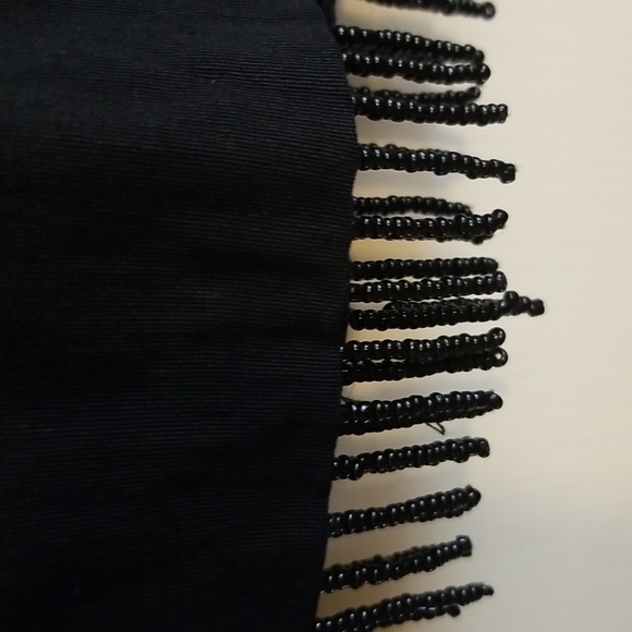 Cache black mini skirt beaded fringe med - Picture 2 of 6